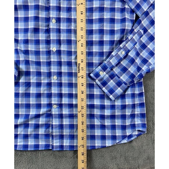 Vineyard Vines On The Go Performance Shirt Mens M Blue Plaid OTG Button Down - Picture 7 of 7